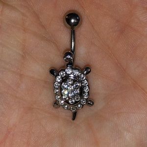 Stainless steel belly ring. Sanitized!